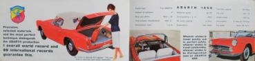 Abarth 1600 Convertible Modelprogram 1963 Carbrochure (8298)